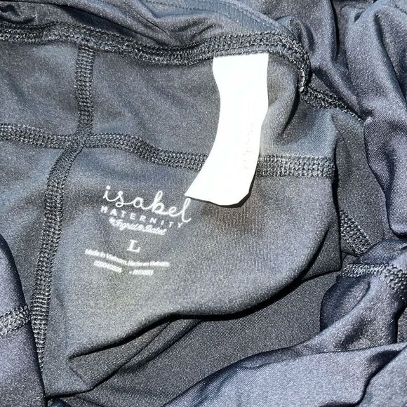 Isabel maternity women’s cross over panel active capri pant large NWT BLACK - Picture 14 of 14